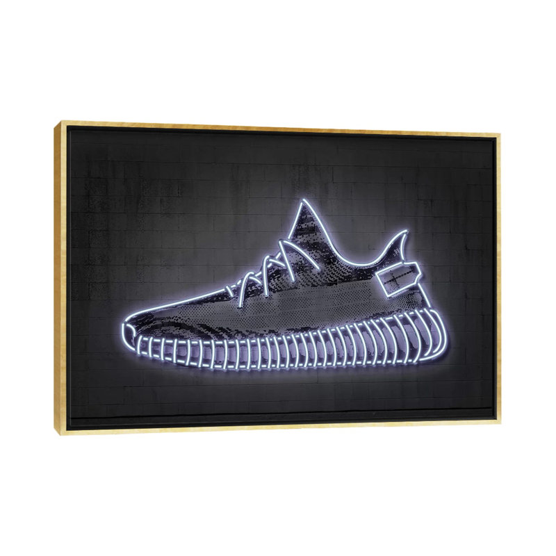 « Sneaker Y » par octave Mielu-impression d’art graphique, Pas de tapis, H 18 po x l 26 po x P 1,5 po, Toile encadrée d'or