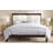 Solid Wood Platform Bed Frame with Velvet Upholstered Headboard-1281958925-1281958926