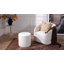 Repose-pieds rembourré rond moderne de 18 po Brynnen-599179402