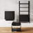 Arched Nightstand with Drawer in Black Oak-761623110