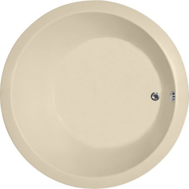 Redondo 60'' L Soaking Bathtub, Bone, Matte Black