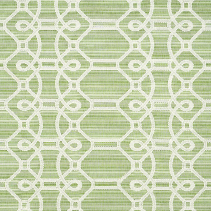 Ziz Embroidery Fabric, Green