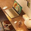 Bureau d'écriture en L en bois massif brun noisette-1859794333-1859794334
