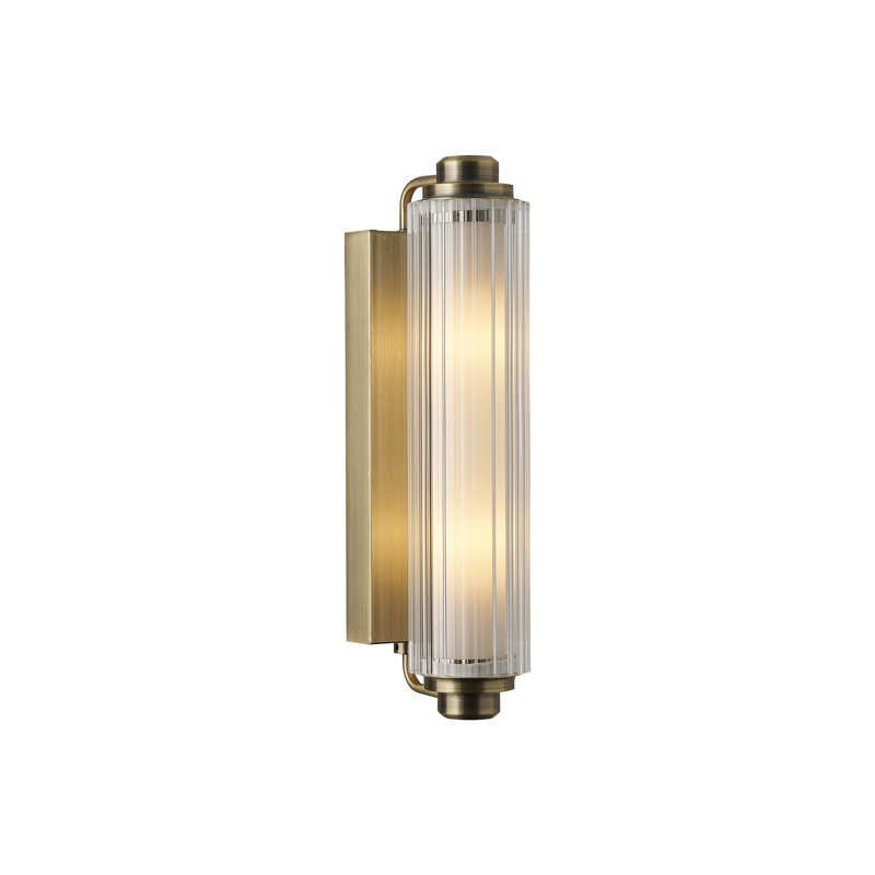Black Flush Mounted Sconce, Brass