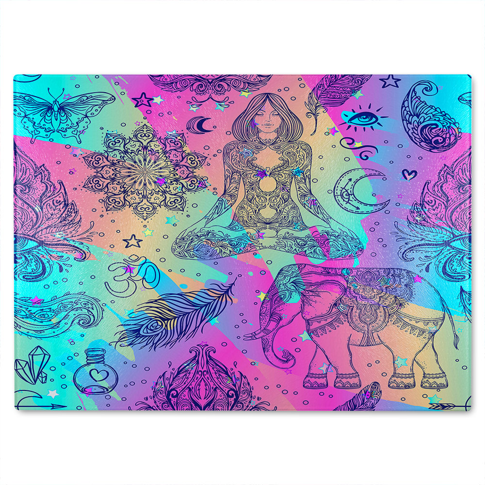 Rainbow Glass Chopping Board