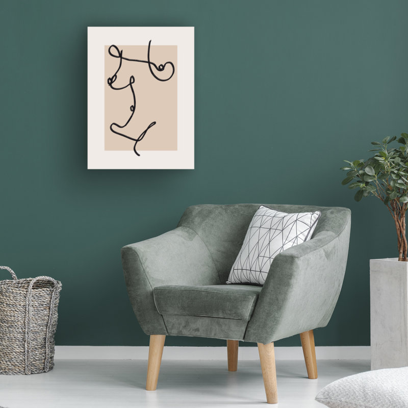 «Rhin Little Dean», art abstrait sur toile, H 14 po x l 19 po