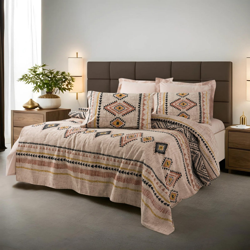 Pique Bedspread, Tile Red, 79 x 91 | 50% Cotton / 50% Polyester, 230 g/m² | Machine Washable at 104°F | Elegant Design for Cozy Bedrooms, Durable & Easy to Care for, Perfect for Any Decor