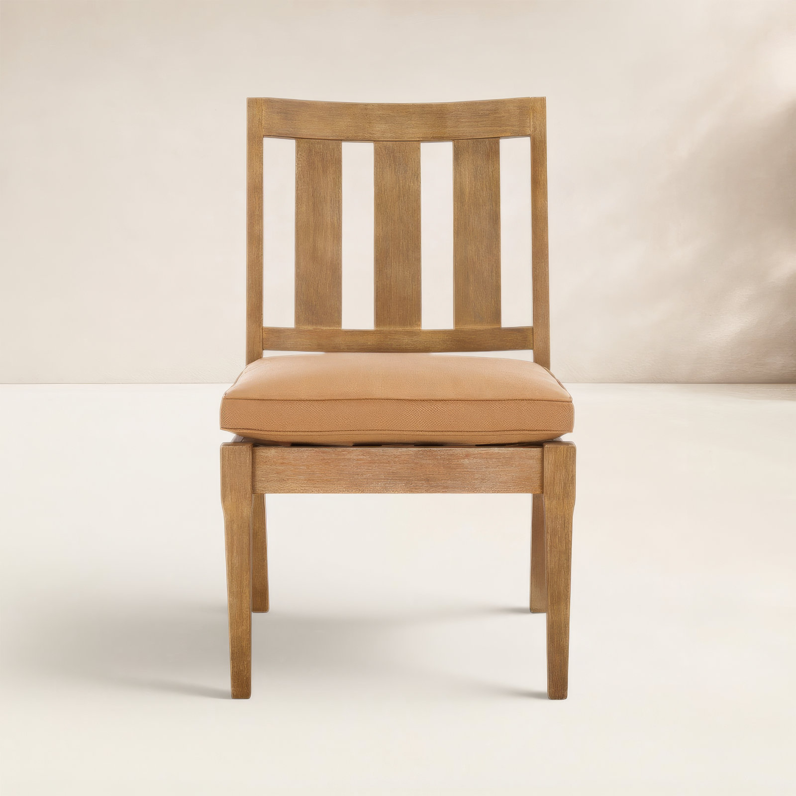Samya Eucalyptus Patio Side Chair, Brown