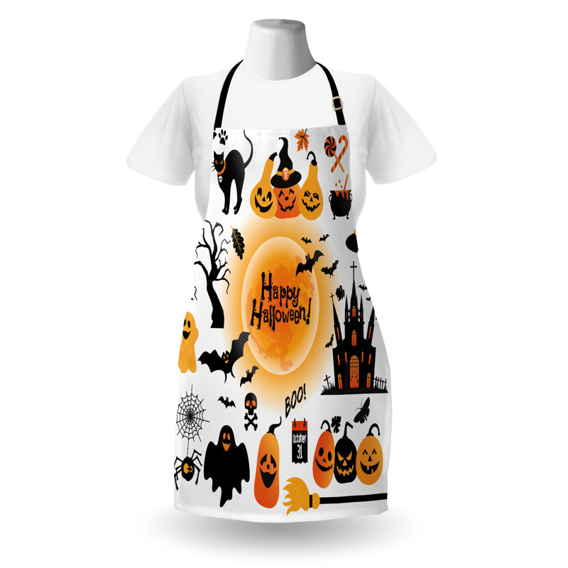 Tablier d'Halloween sans motif bavoir