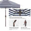 Parasol de marché festonné en oléfine de 2,74 m (9 pi) avec inclinaison et levage à manivelle-1606628160