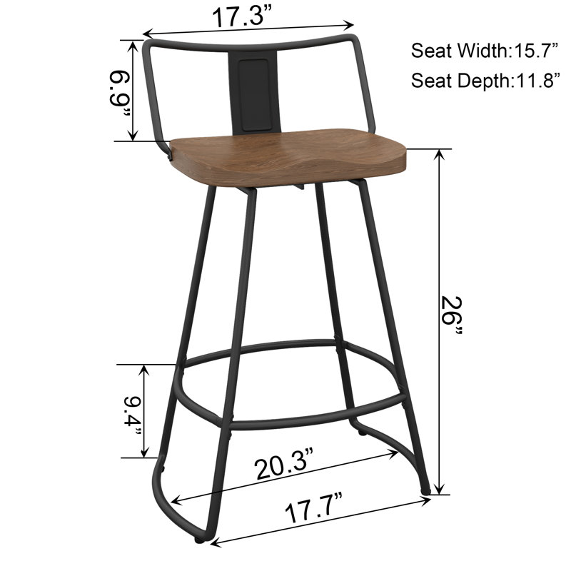 Tabouret de bar et de comptoir Duncombe, Tabouret de comptoir (siège d'une hauteur de 26 p