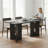 60-inch Rectangular Wooden Dining Table With Carved Legs, Suitable For Dining Rooms And Living Rooms.-1956561161