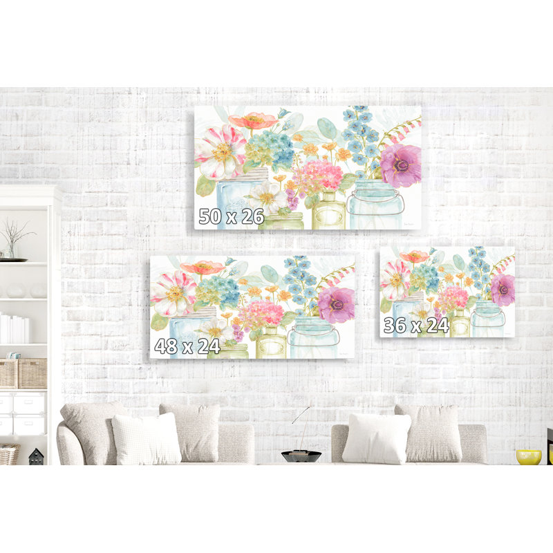 Arc-en-ciel de fleurs, en pots, verre, delphiniums, hortensias, rouge, bleu, bleu sarcelle, cyan, rose, or, vert, sur blanc, couleur moderne