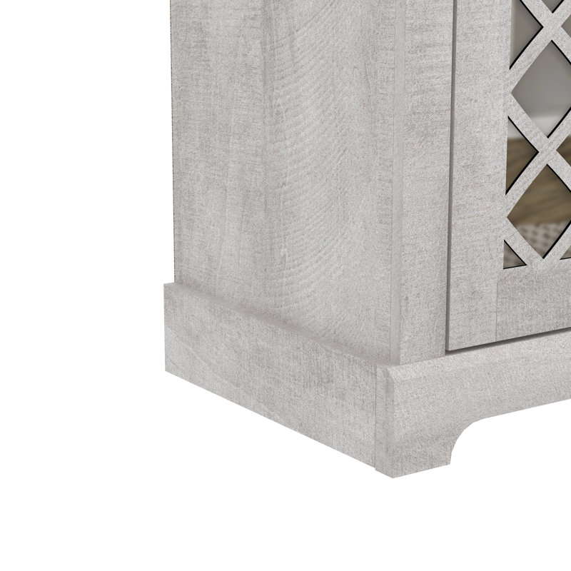 Buffet 2 tiroirs Chessani, Chêne gris cendré, Diamora