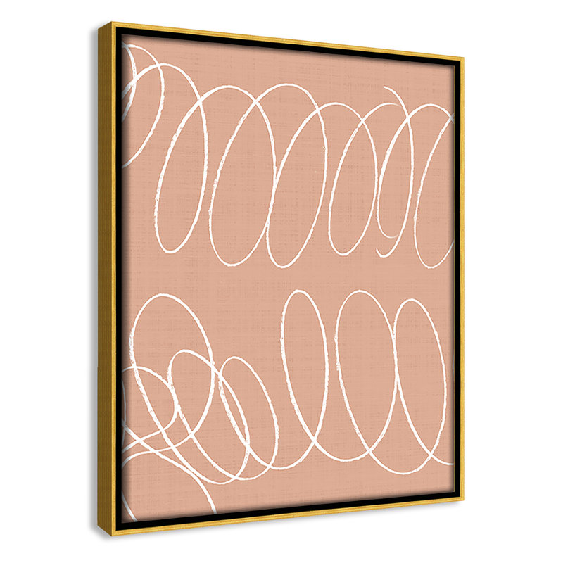 Colin Winding Lines I - cadre flottant, impression sur toile, Encadrement doré, H 11,5 po x l 9,5 po x P 2 po