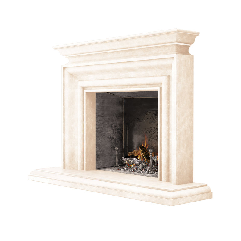 Napa Fireplace Surround, Travertine Beige