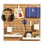 Ensemble de panneaux perforés, panneaux perforés et accessoires de suspension modulaire pour organisateur mural, organisation d'artisanat, panneau perforé (brun clair, 22 po x 22 po)