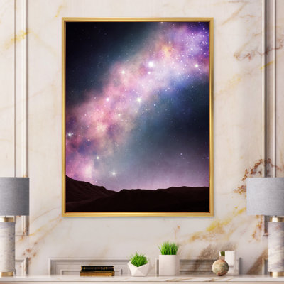 «Space Over The Mountains», œuvre d'art moderne sur toile