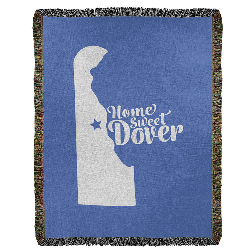 Jeté en coton tissé dover delaware, l 37 po x L 52 po, Bleu