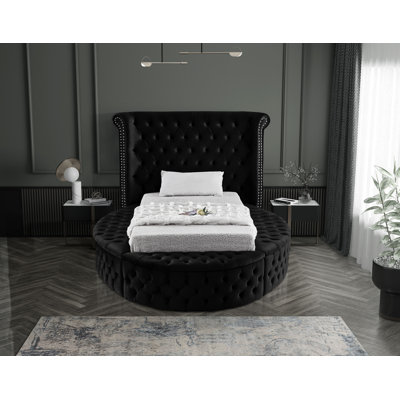 Dorgan Upholstered Wingback Bed