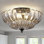 Plafonnier moderne encastré avec abat-jour en verre, lustre semi-encastré pour salon, couloir, cuisine, chambre à coucher