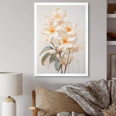 «Whispers Of Plumeria Flowers I», reproduction d'art sur toile