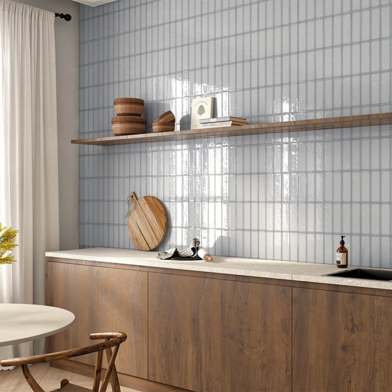 Coast 2.5" x 8" Glossy Porcelain Subway Wall Tile, Gris