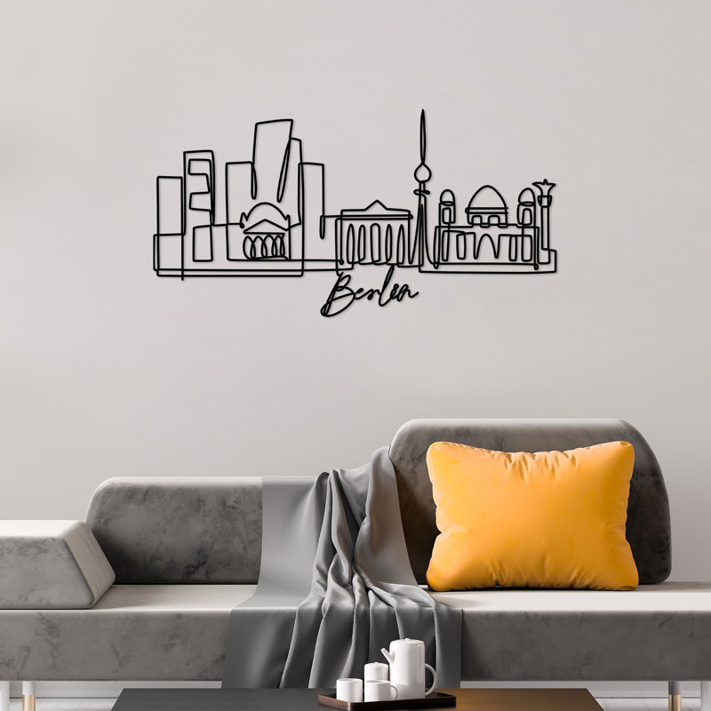 Elegant Decorative Metal Wall Accessory, Black Finish, 47.2 x 23.6 x 0.6 inches | 100% Durable Metal, Thickness: 0.08 inches | Lightweight at 1.5 lbs, Perfect for Home & Office Décor, Stylish and Modern Design