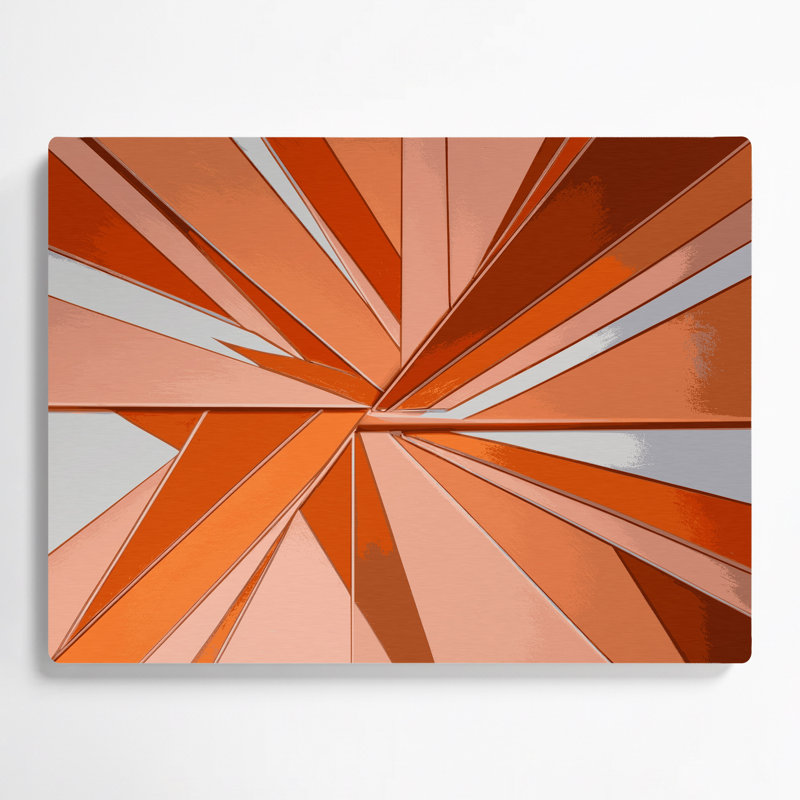 Hard Edge 46 Beige Metal Wall Art, 8" H x 10" W