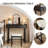 Mid-Century Mini Black Piano Vanity Table