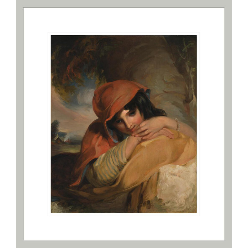 «The Gypsy Girl» par Thomas Sully, impression giclée sur cadre, 20.36" H x 17.75" W