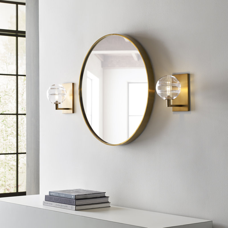 Sedona 1 - Light LED Armed Sconce, Aged Brass, Clear, No