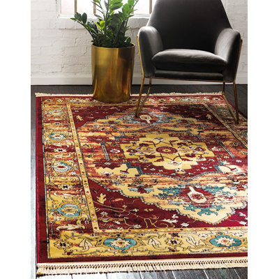 Tapis oriental rouge Angeliya