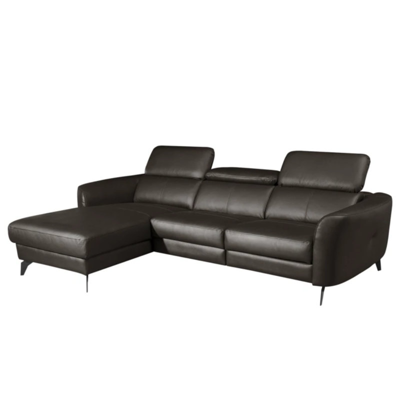Hales Corner Sofa, Dark Brown, Left Hand Facing