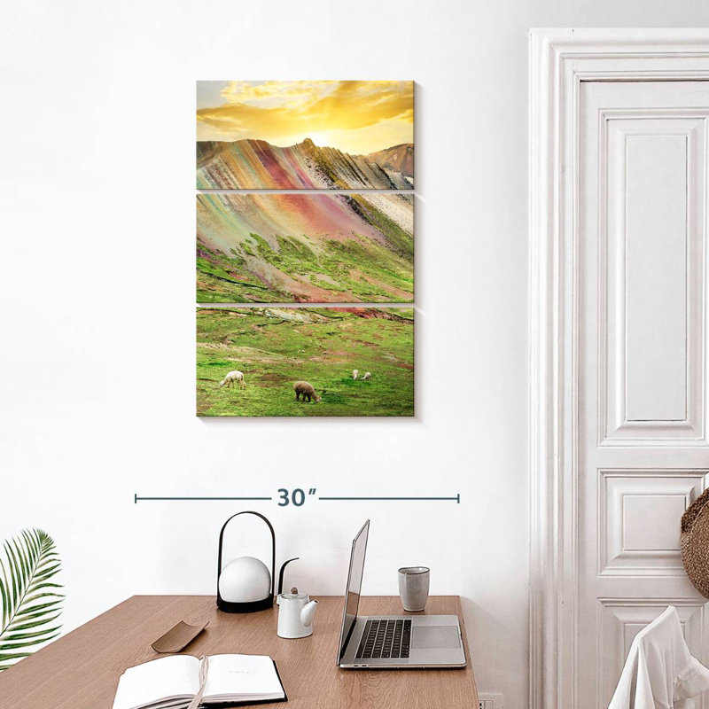 Alvord Couleurs du Pérou - Rainbow Mountain I, H 32 po x l 20 po