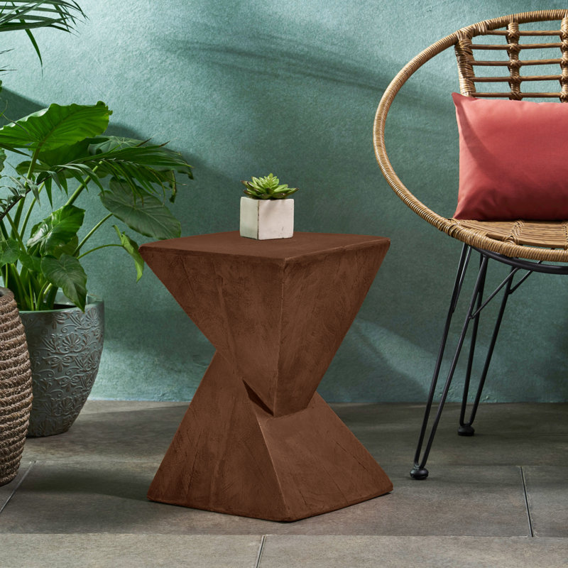Elegant Modern Magnesium Oxide Side Table For Indoor And Outdoor Use