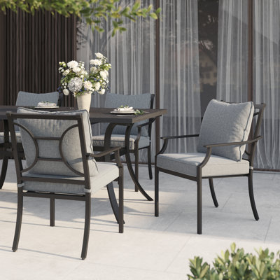 Premium All-Weather Wicker Outdoor Dining Armchair with Cushion