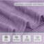 Ensemble de serviettes de bain 100% coton 100% coton zéro torsion Robbs Home Weavers 500GSM, 16 po x 24 po (8) (8 serviettes à main), mauve-130204317-130204326