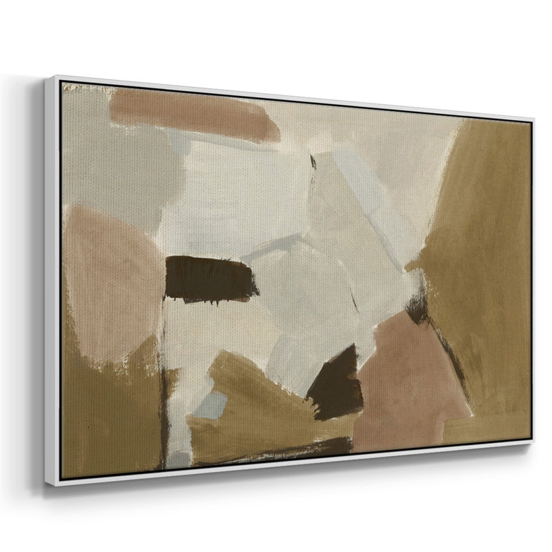 " Almondine I ", 27" H x 41" W x 2" D, White Framed Canvas, No Mat