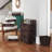 Woven 3‑Drawer Chest with Cutout Handles and Paper Rope Stained Brown-2123220278