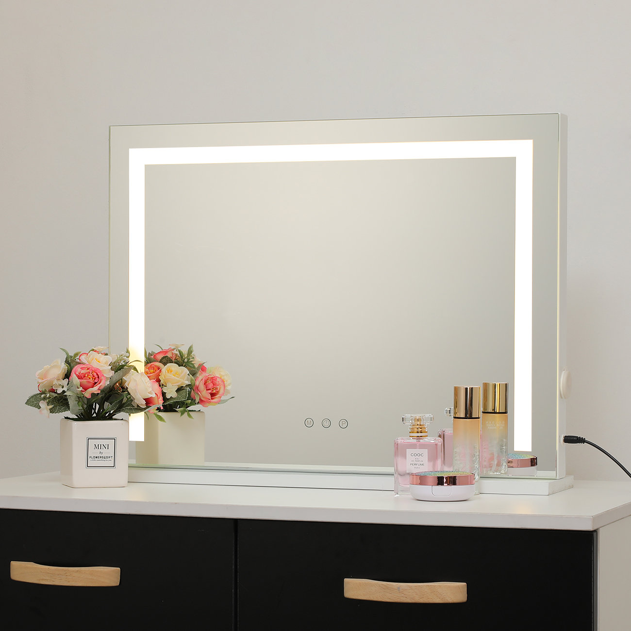 Orren Ellis MULAN Hollywood Mirror Lighted Makeup Mirror With LED