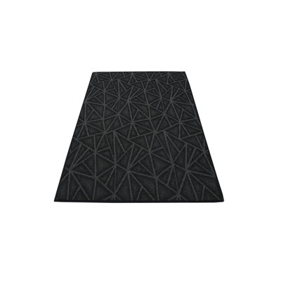 Tapis raffiné à imprimé raffiné noir