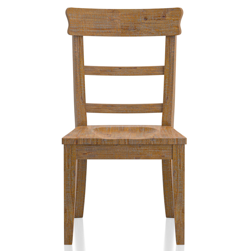 Alyisa 17.5'' H Solid Wood Side Chair, Brown