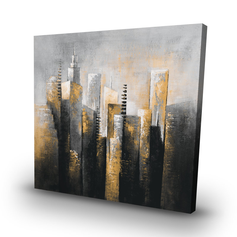 Abstract skyscraper - 32"x32" art on canvas