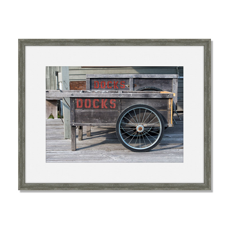 «Dock Wagon» par Rich Sherman, impression d'art numérique sur toile encadrée 22 po x 28 po