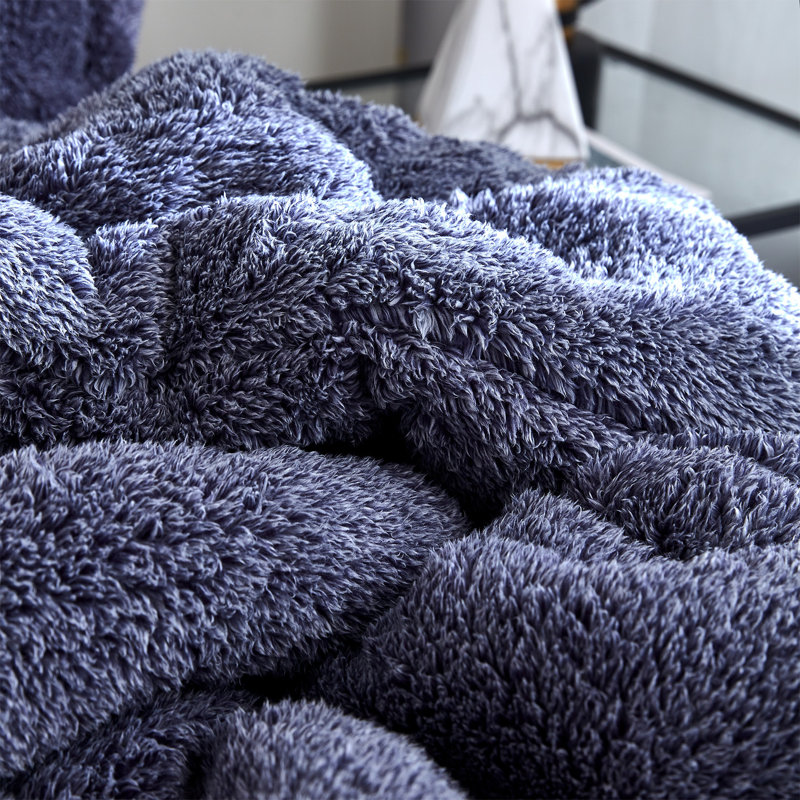 Original Plush Frosted Cobalt Blue Coma Inducer Oversized Comforter, King Comforter
