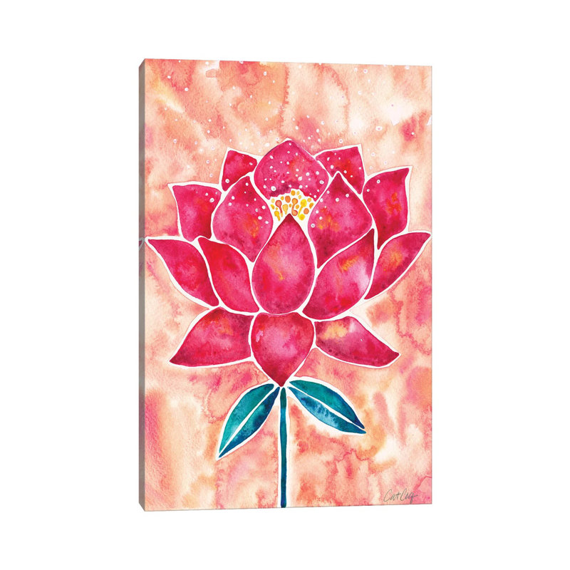 Strickler pêche fond magenta fleur de lotus, 18 po x 12 po x 1,5 po