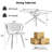 Elegant 71" Modern Retro Dining Table Set For 4-8, Rectangular Glass Top Dining Table With Stainless Steel Base & Velvet Arm Chairs, Multi-Purpose Kitchen Dining Room Furniture For Gathering, Living Room, Restaurant-1483401529-1483401534
