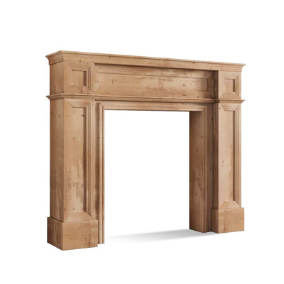 Burlywood Manufactured Wood Freestanding Fireplace