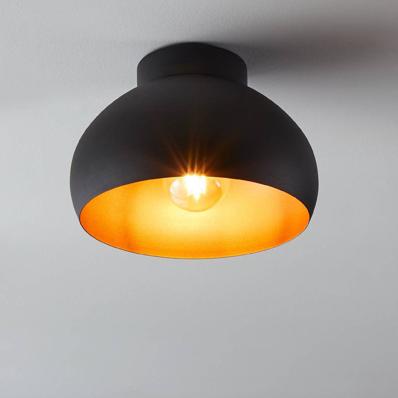 Jesseka Flush Mount, Black/Bronze